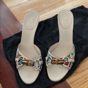 Gucci floral mules